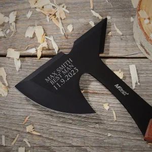 Personalized Tactical Camping Hatchet with Sheath - 9-inch Custom Camping Axe for Best Man and Groomsmen