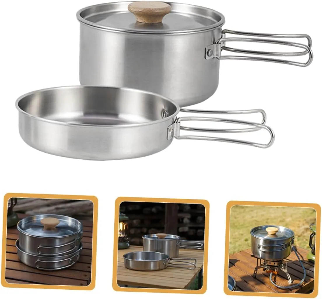 Picnic Pan Frying Pan Fry Pans Cooking Pot Camping Pot Camping Pan Camping Utensil Frying Accessory