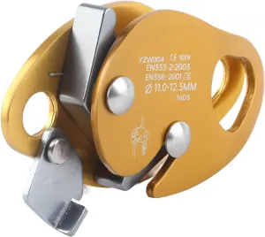 plplaaoo Self Braking Climbing Descender Rope Grab Stopper with Auto Lock for Mountaineering, Fire Rescue, and High Altitude Engineering