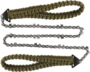 Pocket Chainsaw with Paracord Handle 24 Inches 11 Teeth Folding Chain Hand Saw Fast Wood & Tree Cutting Emergency Survival Gear Best for Camping Backpacking Hiking Hunting
