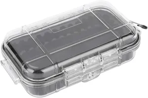 POCREATION Weatherproof Hard Case,Dry Box for Kayak Outdoor Survival Shockproof Storage Case Airtight Carry Box Container, with Detachable Rubber Pad(Transparent)