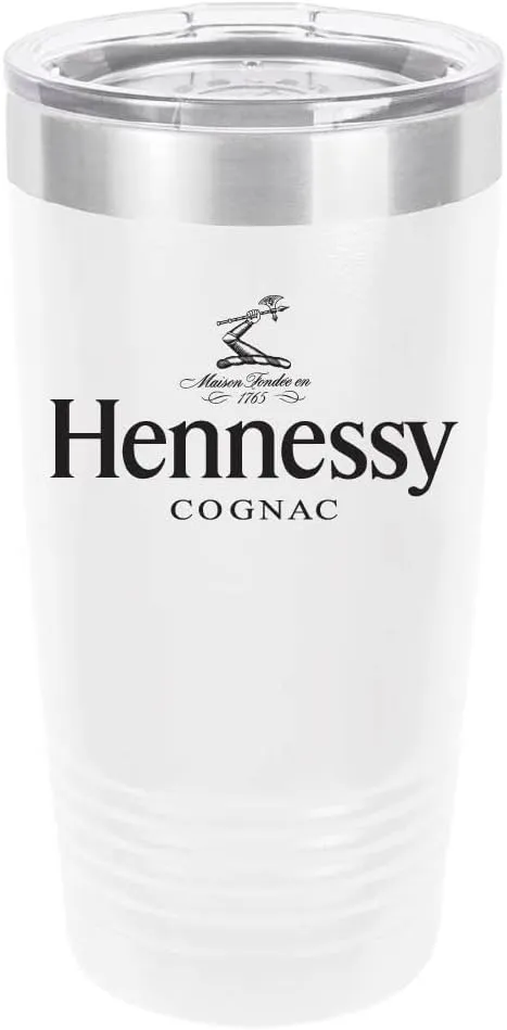 Polar Camel Hennessy 20oz Tumbler - Ringneck Stainless Steel Tumbler Insulated Cup - Vacuum Insulated Tumbler with Clear Lid - Great Travel Tumbler - Premium Quality Stainless Steel Tumblers