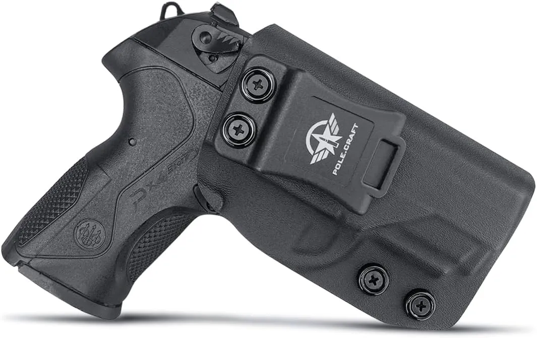 POLE.CRAFT Beretta PX4 Storm Compact Holster IWB Kydex for Beretta PX4 Storm Compact Holster - Inside Waistband Concealed Carry - Adj. Cant Retention - Cover Mag-Button - No Wear - No Jitter