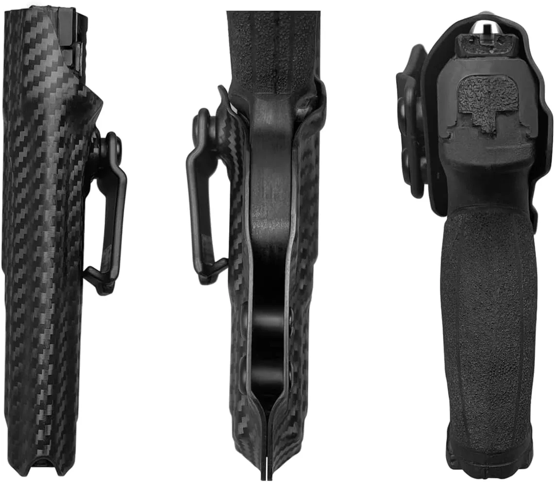 POLE.CRAFT M&P 2.0 Holster IWB Kydex Holster Fit: Smith & Wesson M&P 9mm M2.0 4"/4.25" Pistol with Thumb Safety - Inside Waistband Concealed - Cover Mag-Button - Widened Entrance - No Wear, No Jitter