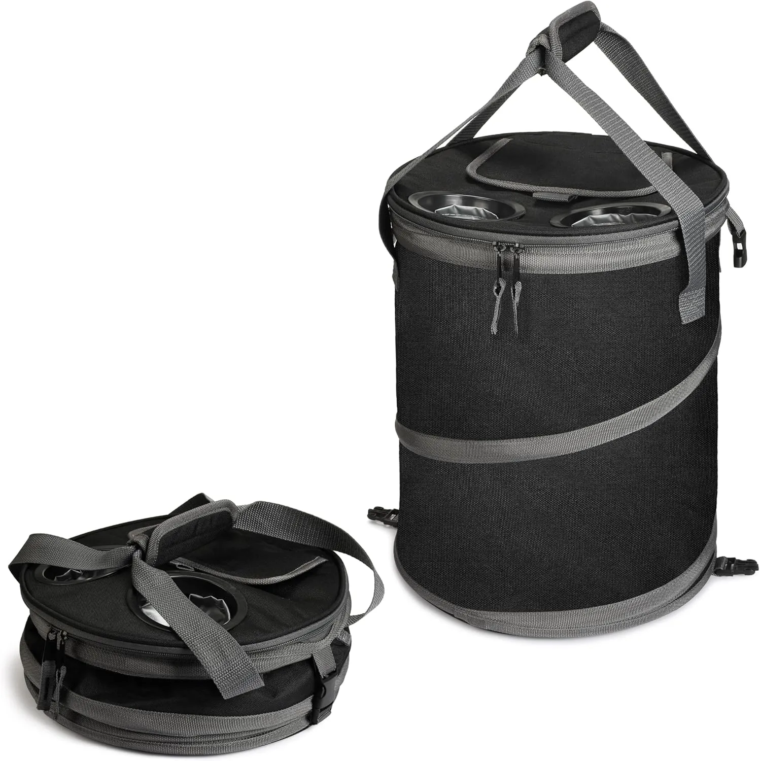 Pop-Up Collapsible Cooler Bag & Ice Chest - Insulated, Lightweight with Waterproof Interior & Built-in Cup Holder | Leak-Proof Portable Cooler for Camping, Beach, Picnics, Travel