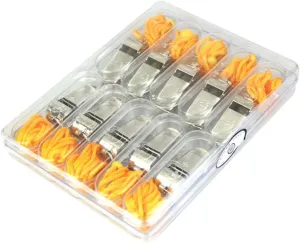 POPETPOP 10pcs Metal Whistle Referees Loud Emergency Whistles Red and Yellow for Football Soccer Training and Sports Events