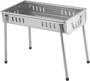 Portable Bbq Grill Detachable Rack Stainless Steel Easy Assembly for Camping Outdoor Cooking