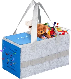Portable Carrying Case for Toniebox Starter Set, Headphones and Charging Station, Can Hold 30-40 Tonies Figures Characters, Travel Storage Bag with Handle for Toniebox Accessories