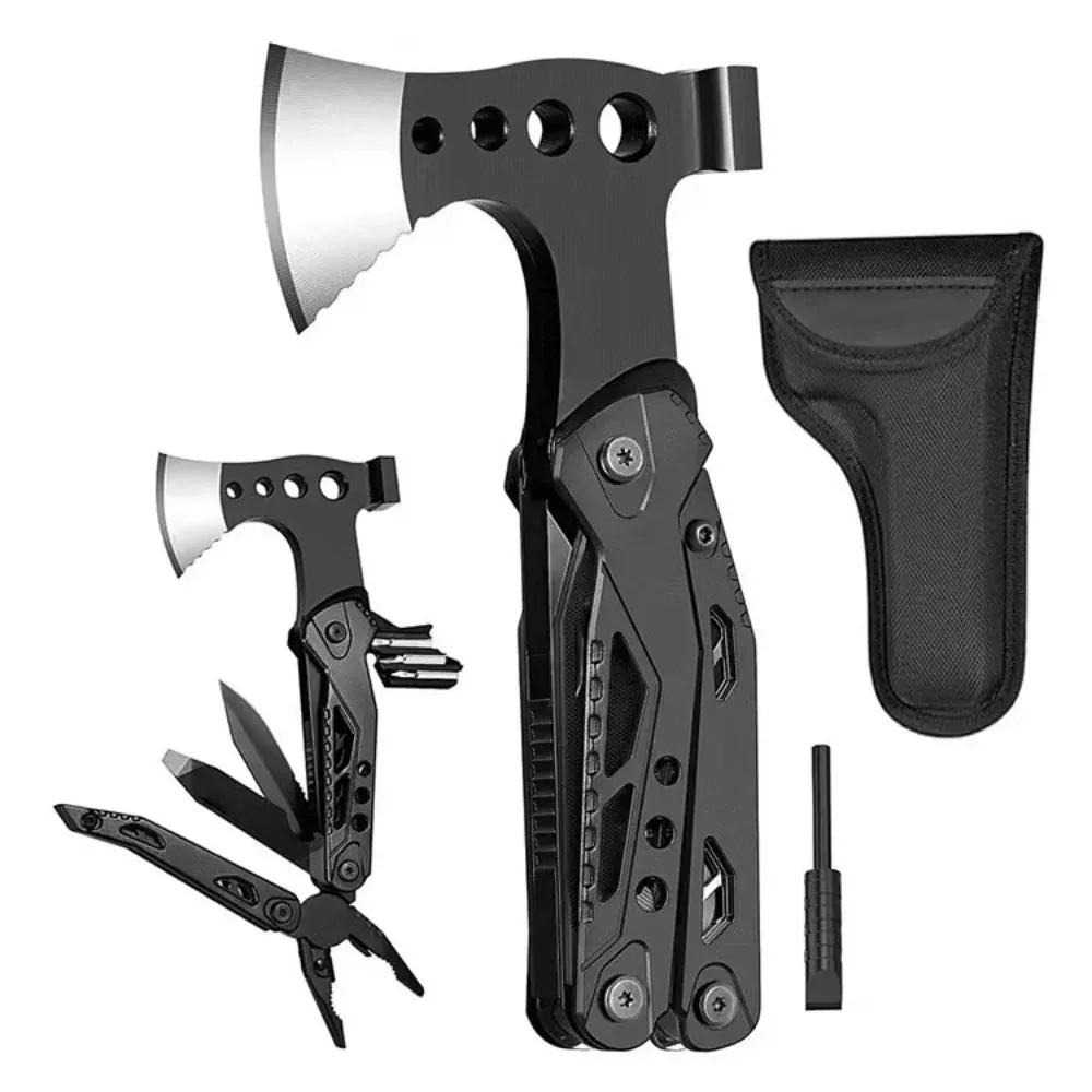 Portable Folding Hammer Small Axe Hammer Camping Pocket Knife Pliers Mini Multifunctional Hunting Camping Survival Outdoor Tool