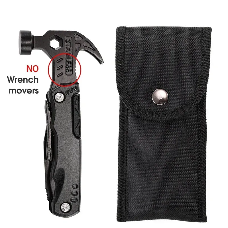Portable Folding Hammer Small Axe Hammer Camping Pocket Knife Pliers Mini Multifunctional Hunting Camping Survival Outdoor Tool