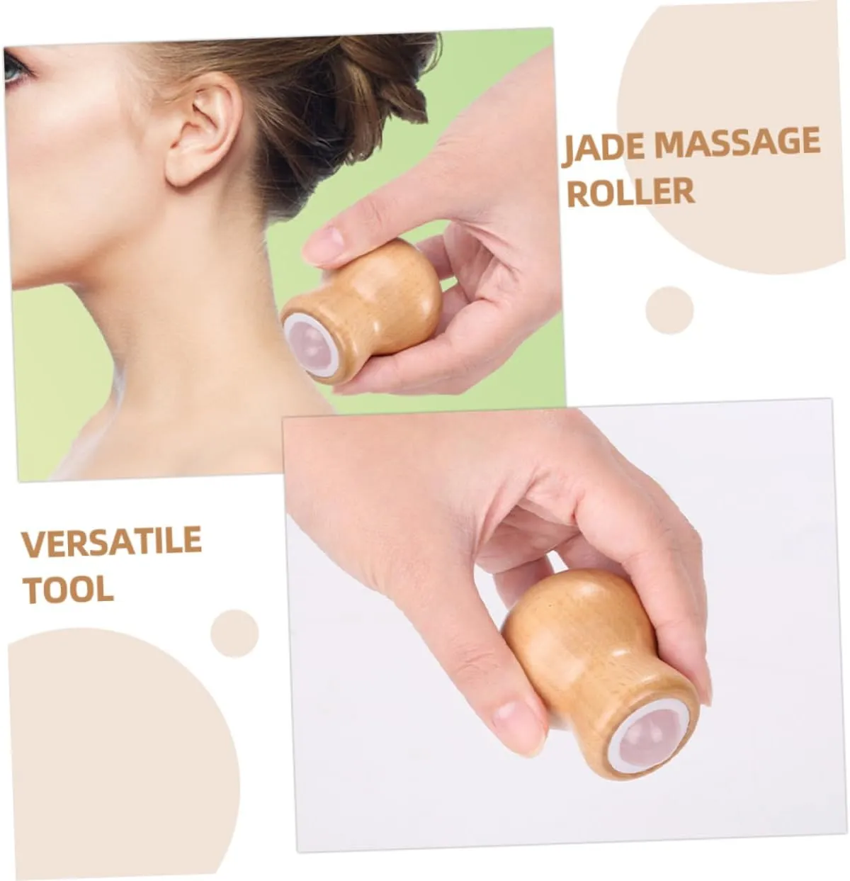 Portable Jade Face Roller for Facial Massage Handle Multi Tool for Relaxation and Beauty Enhancement Present for Friends and Family