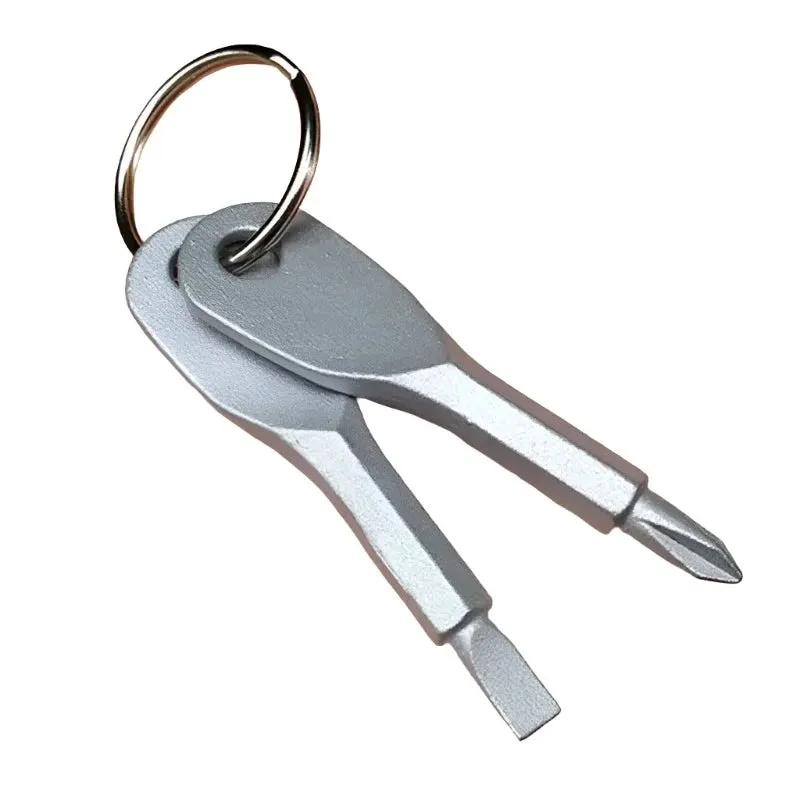Portable Stainless Steel Screwdriver Key Ring - Outdoor Multi-Tool Gadget