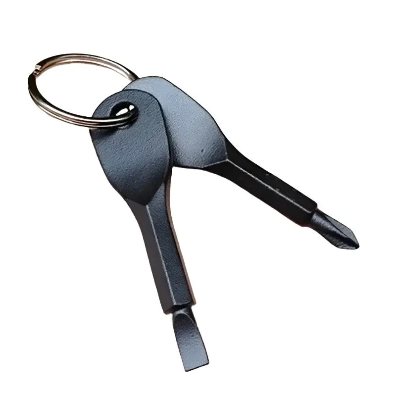 Portable Stainless Steel Screwdriver Key Ring - Outdoor Multi-Tool Gadget
