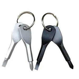 Portable Stainless Steel Screwdriver Key Ring - Outdoor Multi-Tool Gadget