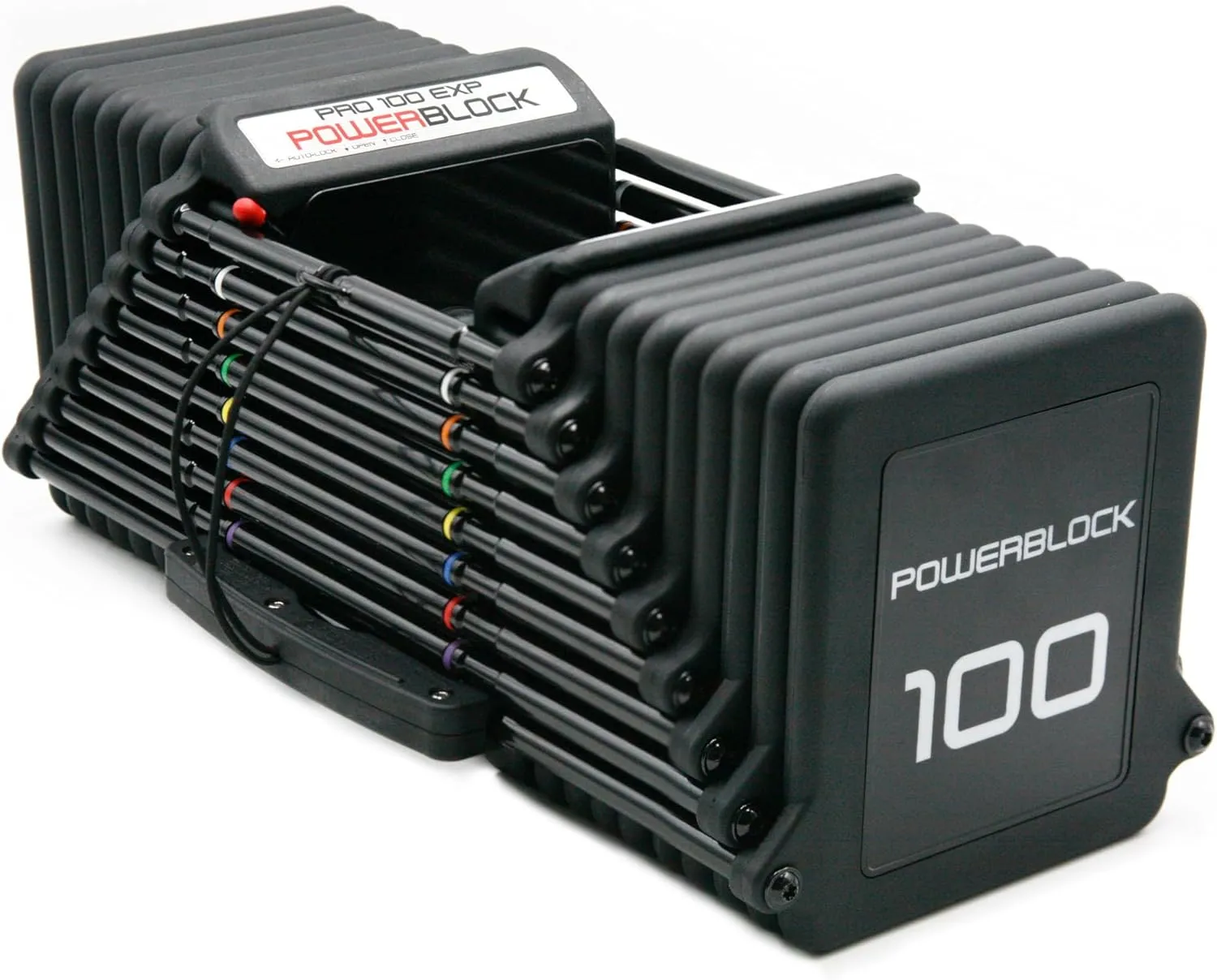 PowerBlock Pro 100 Adjustable Dumbbell, Sold As A Single Unit 5-100 lb Dumbbell – Durable Steel Build, Innovative Workout Equipment, Strength Training