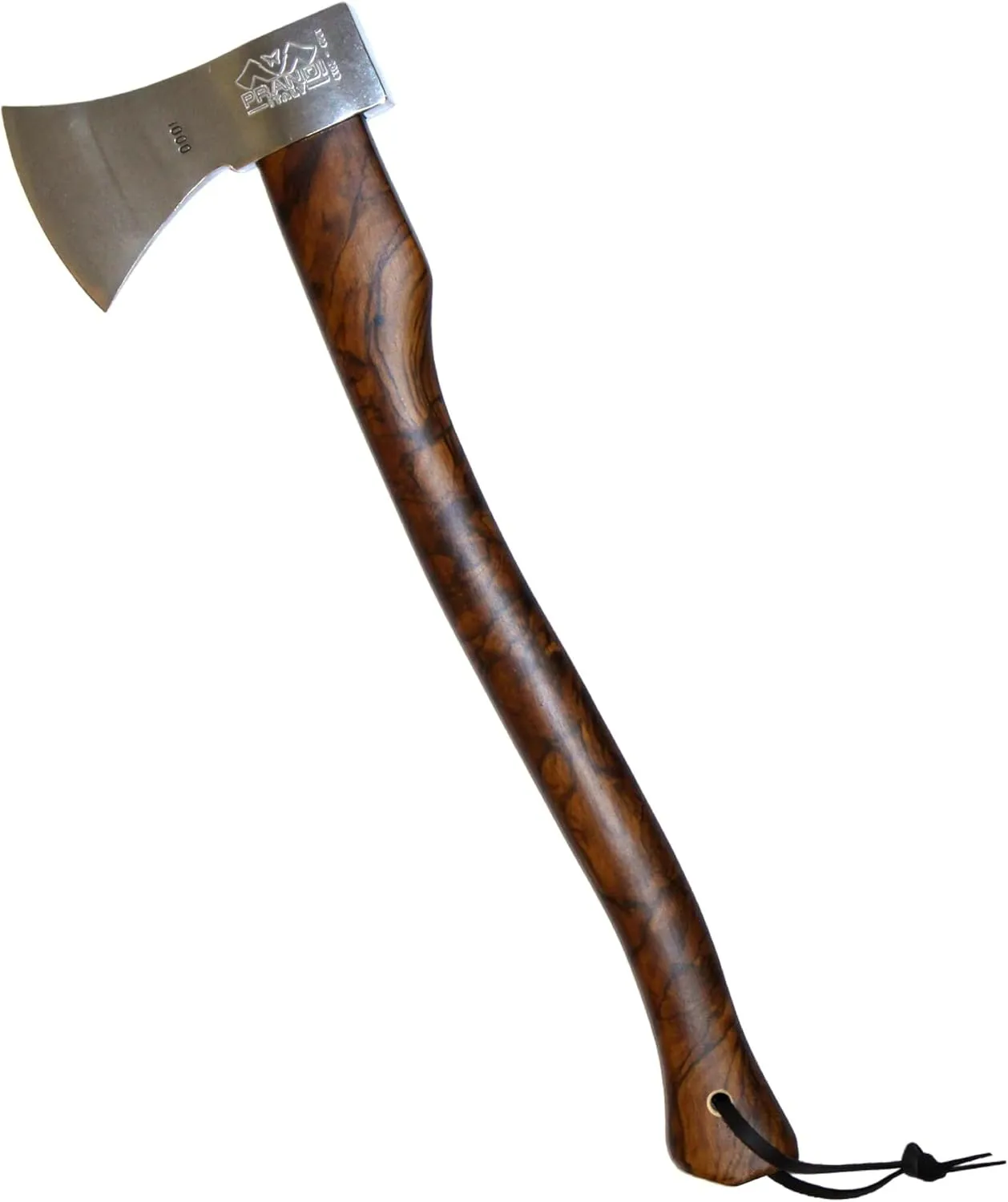Prandi German Style Axe Limited Edition Line - 3.011.10.AH - Radica Style 2.25 lbs Mirror Polished Carbon Steel Head with 23.62" American Hickory Handle - No Sheath Included