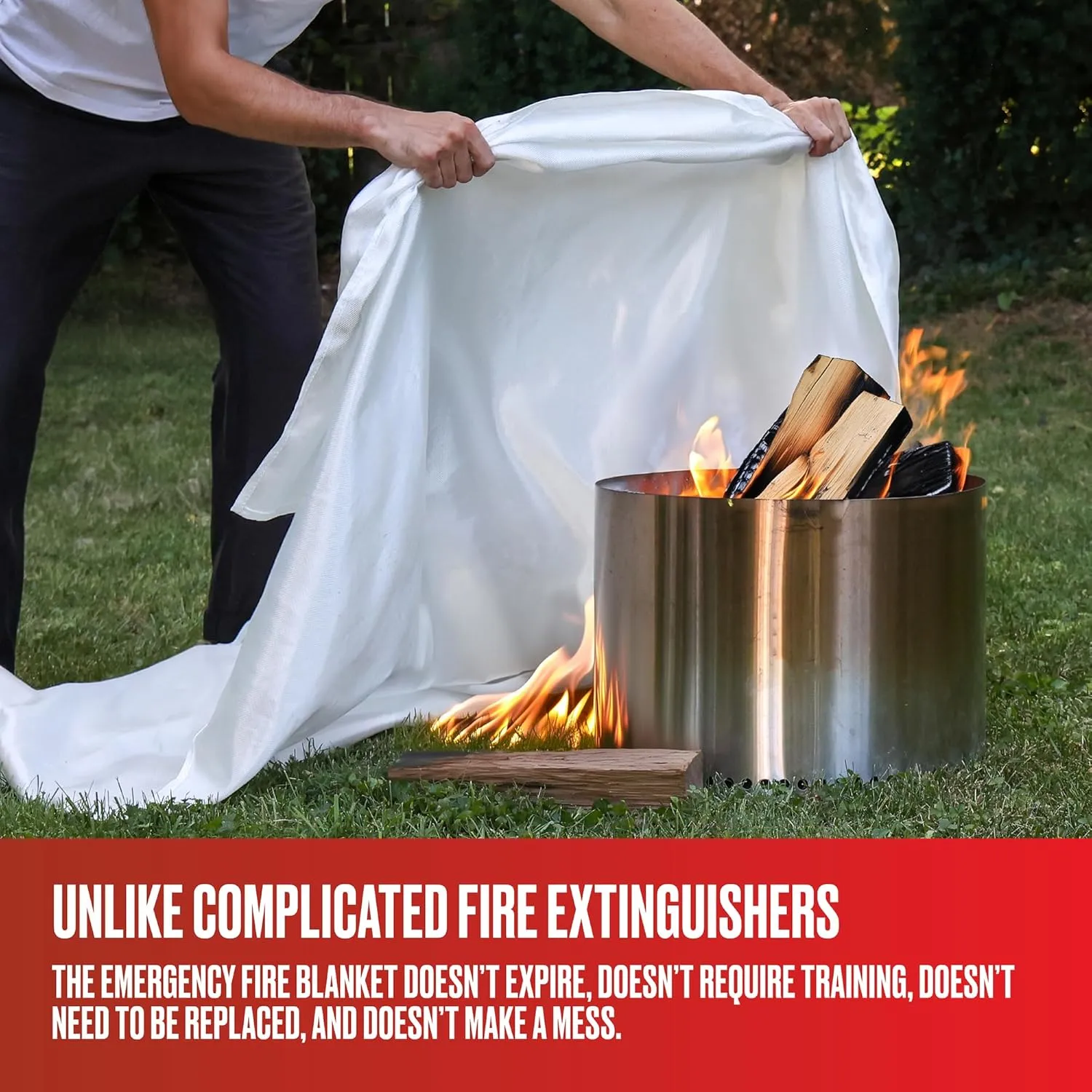 Premium Defense Fire Blanket, Emergency Fire Blanket, Fire Extinguisher, Flame Suppression, Fiberglass