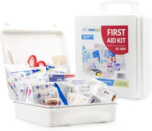 Primacare 50 Person Large Emergency Preparedness First Aid Kit for Home, School and Office, Wall Mounted