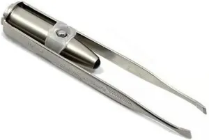 Professional Stainless Steel Makeup Light Slant Tip Hair Removal Eyelashes Eyebrow Tweezers Makeup Tool