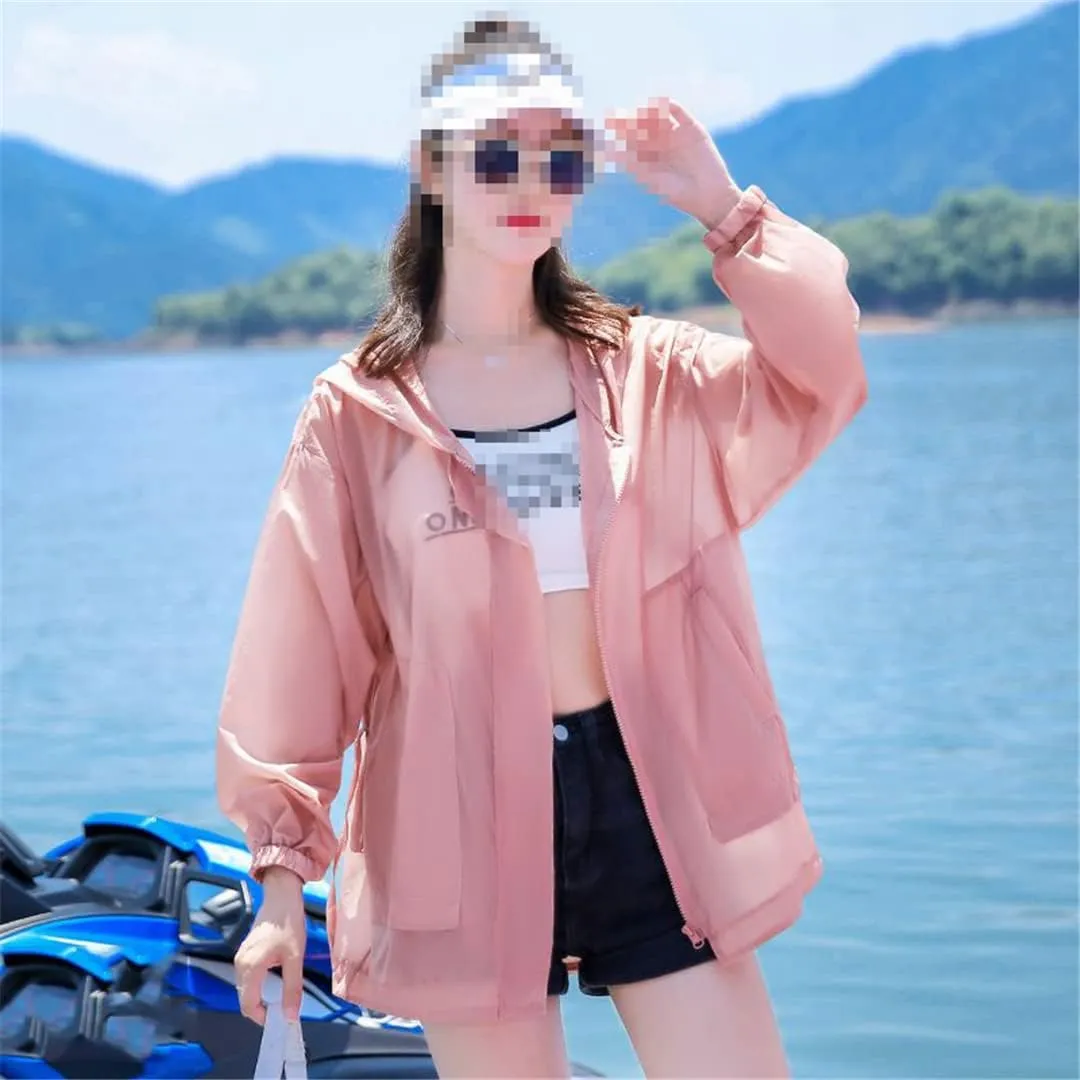 Pulcykp Women Loose Ice Silk Jacket Walking Travel and Fishing Outdoor Sports Clothing