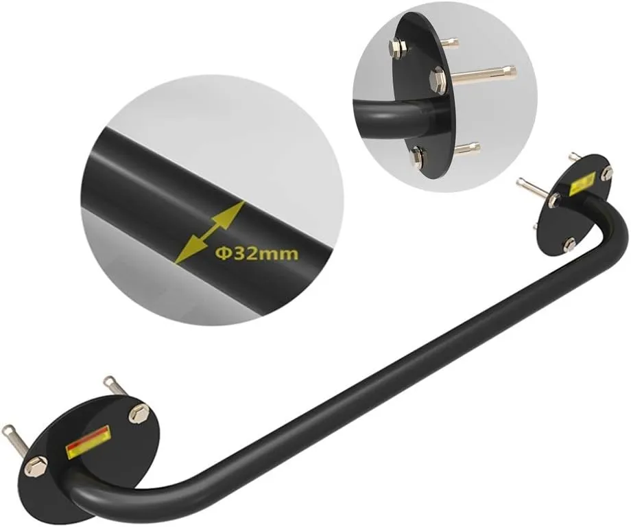 Pull-up Bars Wall-Mounted Horizontal Bar, Chin Up Bar, Multifunctional Cross Beam Pull-up Fitness Equipment, Thick Steel Plate, Reinforced 6-Hole Installation, Load 200KG ()