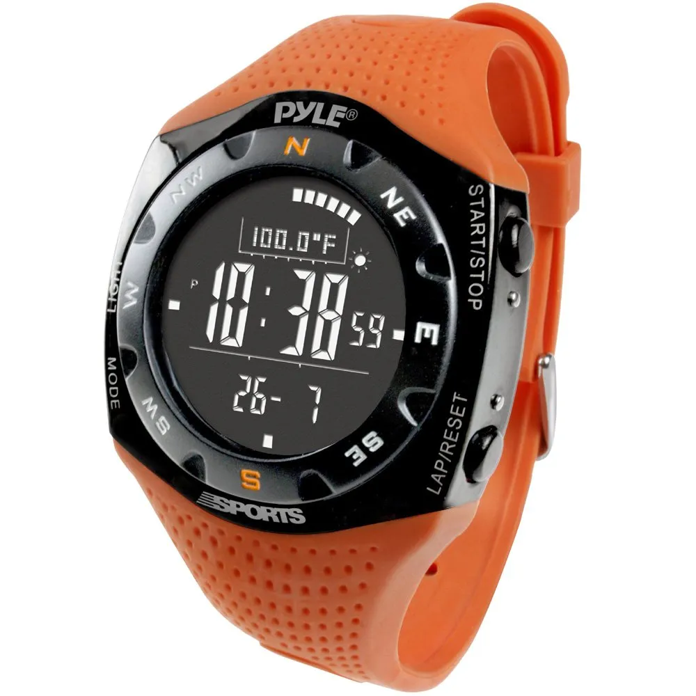 Pyle Multifunction Skiing Sports Training Watch - Smart Classic Fit Sport Digital Fitness Gear Wrist Tracker w/ Chronograph, Timer, Alarm, Altimeter, Barometer, For Men and Women PSKIW25O,2.4 ounces