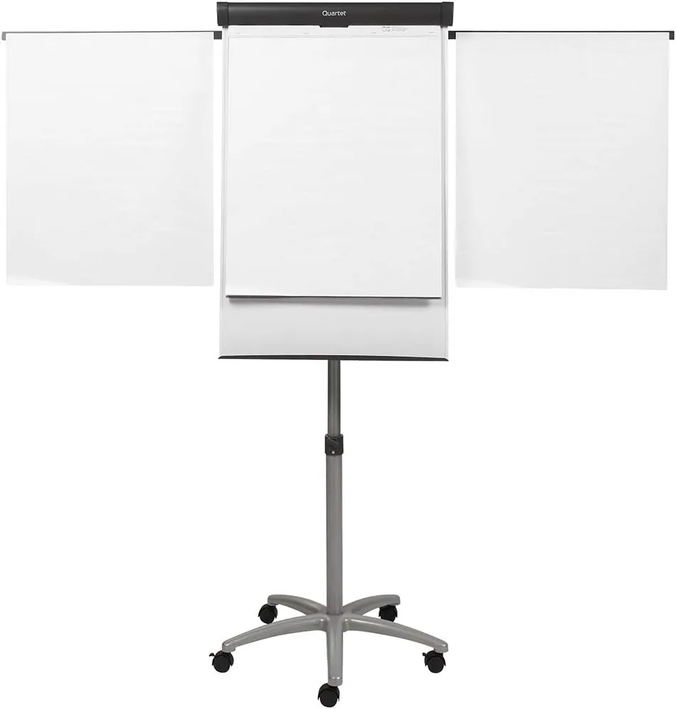 Quartet Easel, Magnetic Whiteboard/Flipchart, 3' x 2', Compass Mobile Presentation, Graphite Frame (ECM32EU)