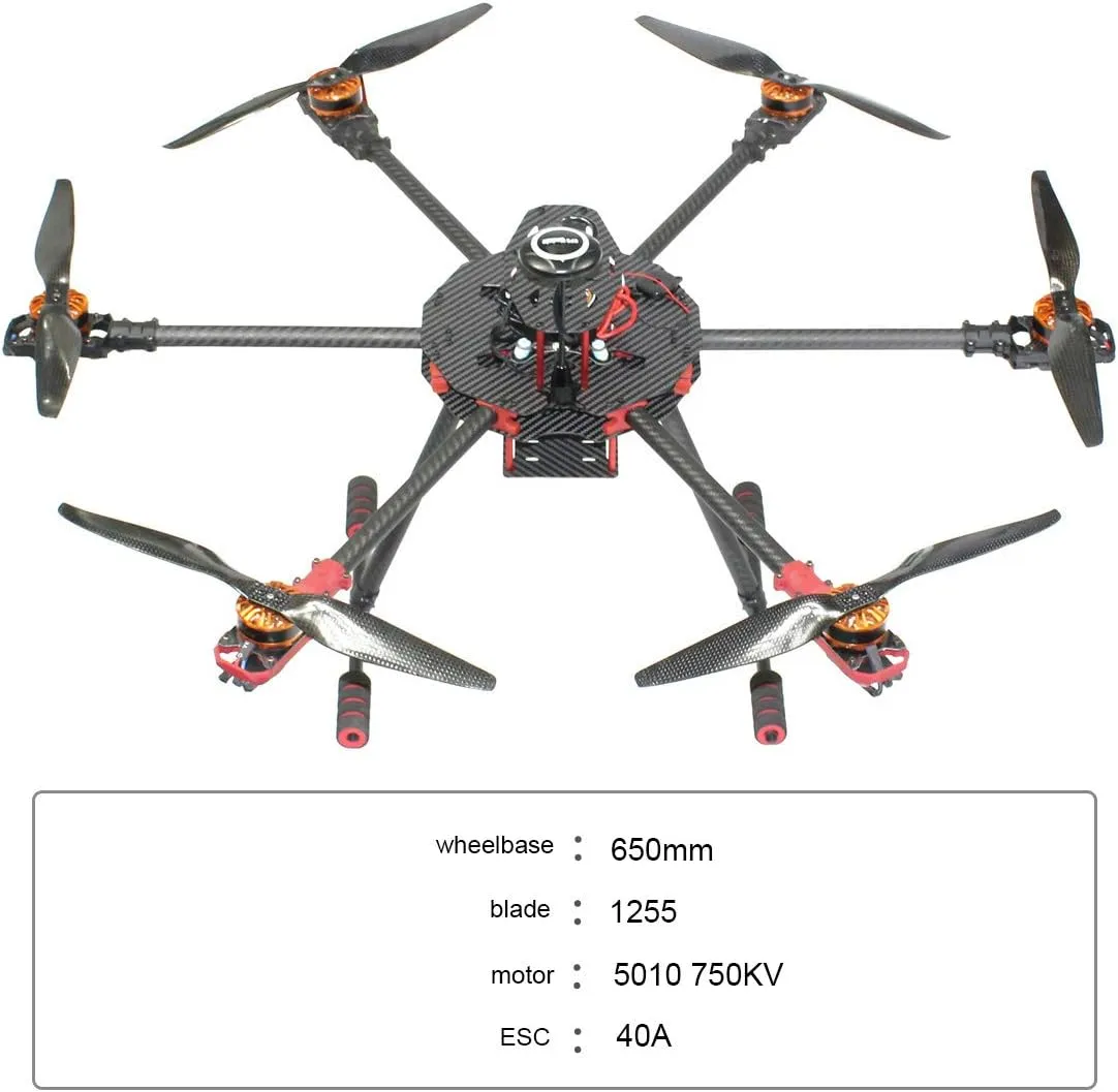 QWinOut Q705 DIY Drone Kit Helicopter T18 PRO /AT9S/FS-i6/AT10 Remote Control APM/PIX Flight Control 40A ESC Aircraft RTF (KIT 11)