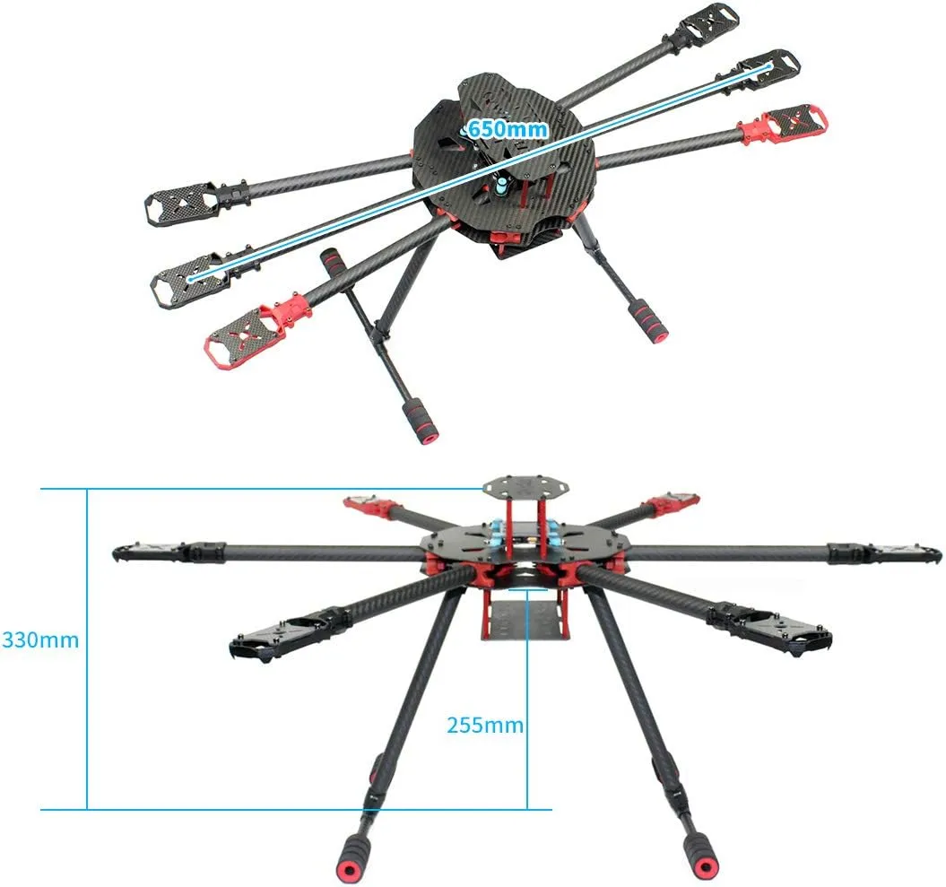 QWinOut Q705 DIY Drone Kit Helicopter T18 PRO /AT9S/FS-i6/AT10 Remote Control APM/PIX Flight Control 40A ESC Aircraft RTF (KIT 11)