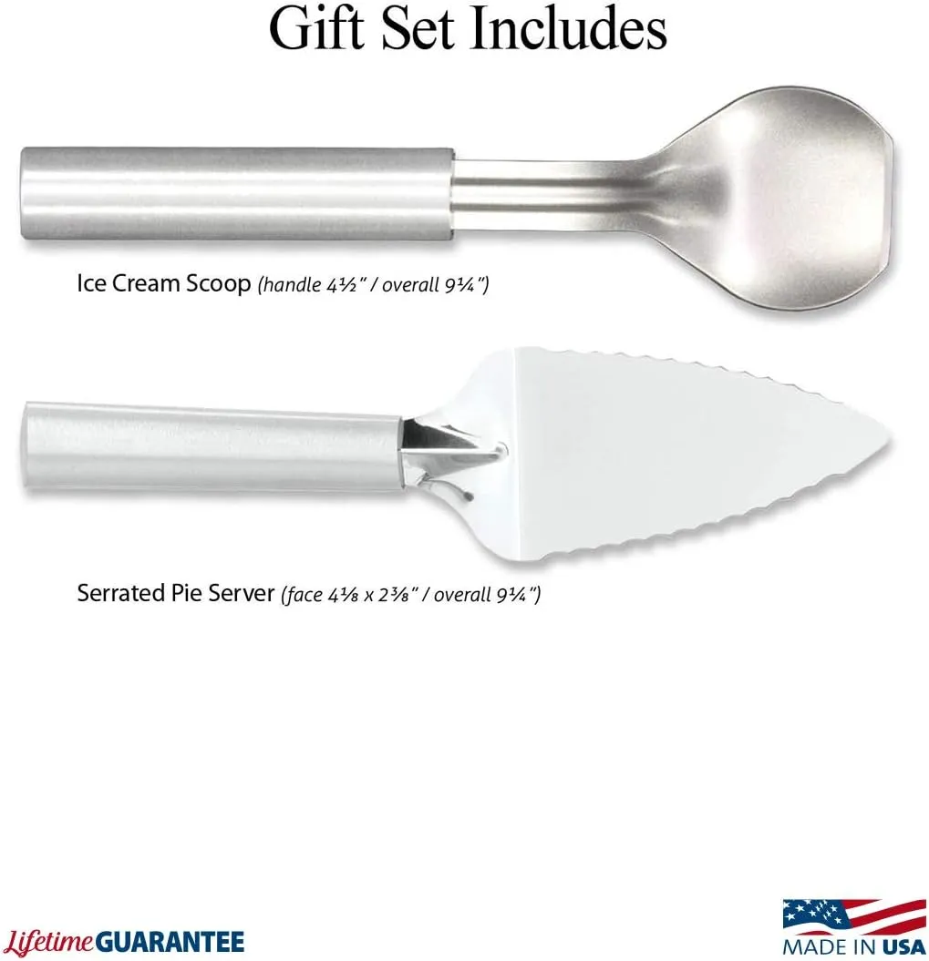 Rada Cutlery Pie A'La Mode Gift Set, Silver Handles
