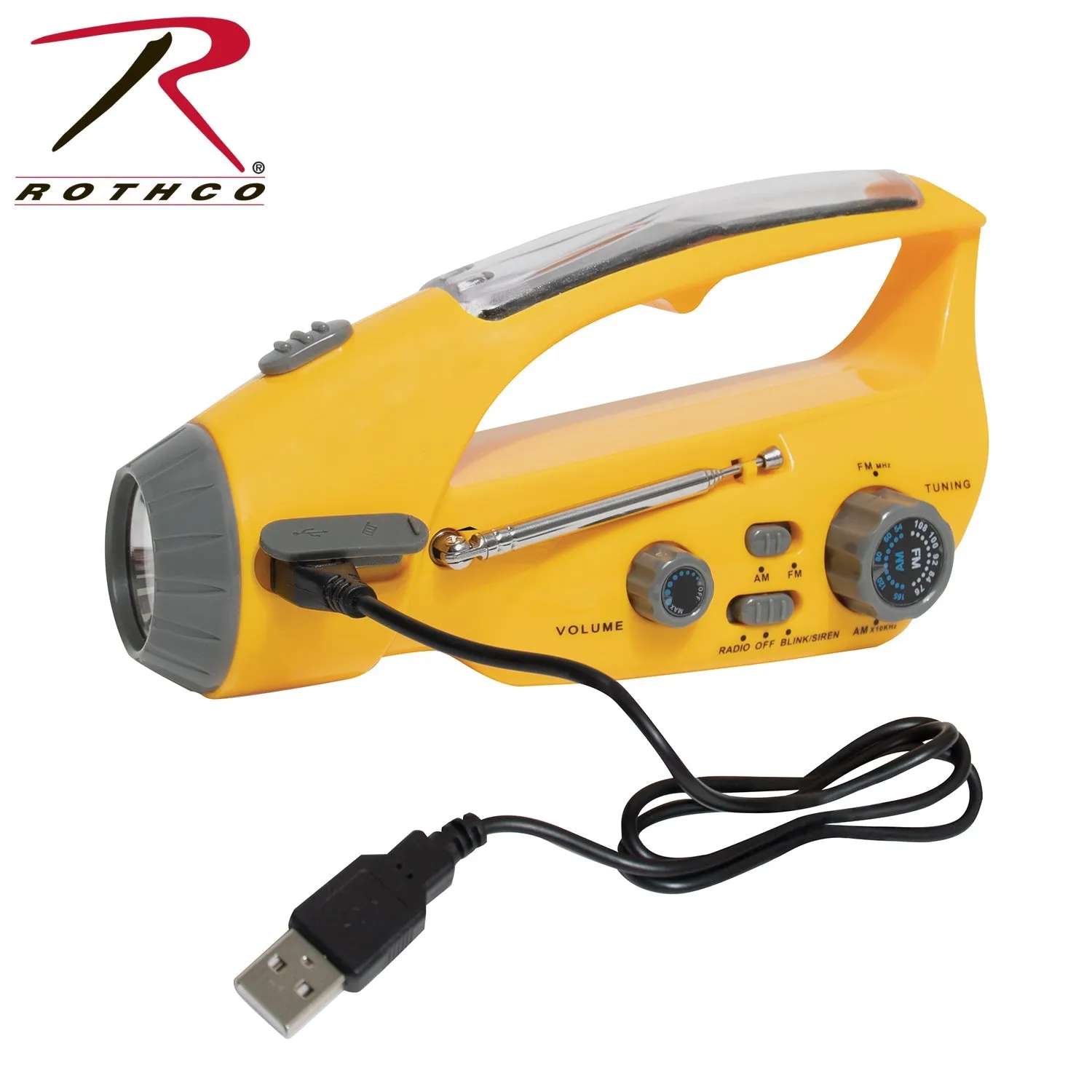 Radio Rothco Flashlight Touch-sensitive Solar/Wind Up with Verified seller