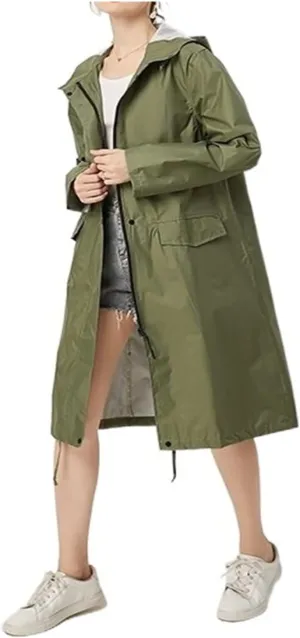 Rain Poncho, Portable EVA Raincoat with Hood Reusable Rain Coats Emergency Camping Survival Kits