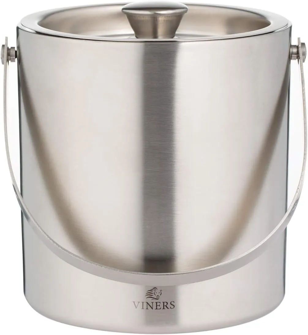 Rayware 0302.231 Viners Barware Ice Bucket Double Wall Silver 1.5l, Stainless Steel