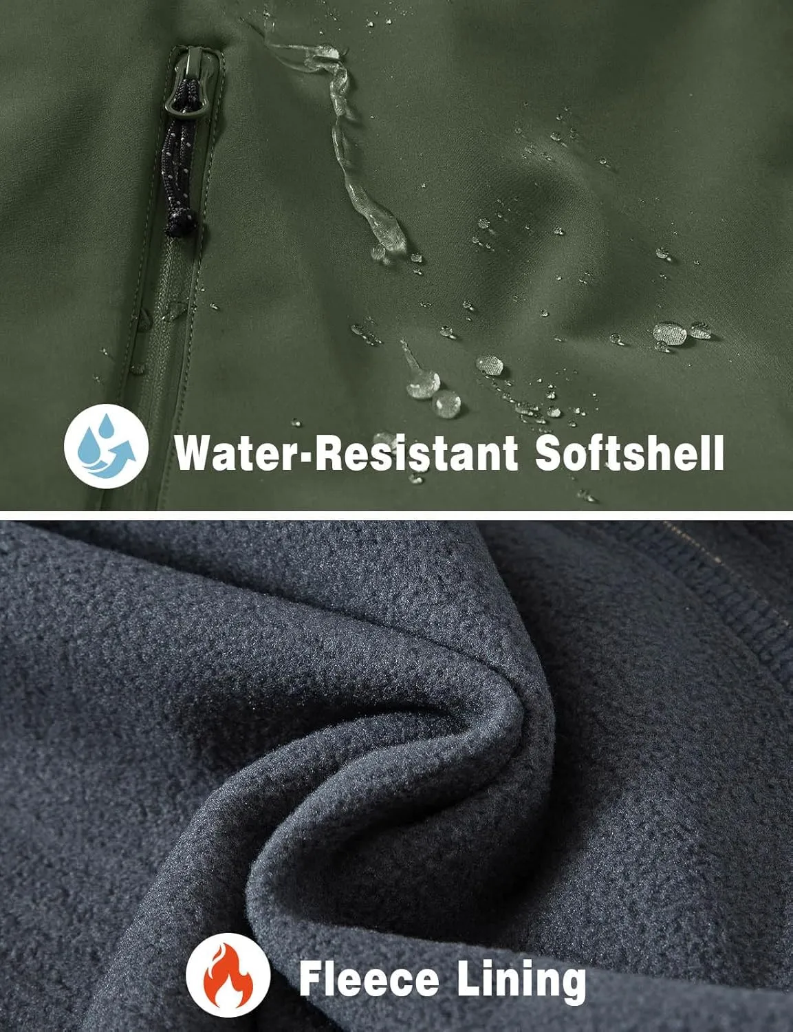 Rdruko Men's Soft Shell Jacket Fleece Lined Waterproof Lightweight Hiking Hooded Winter Jacket