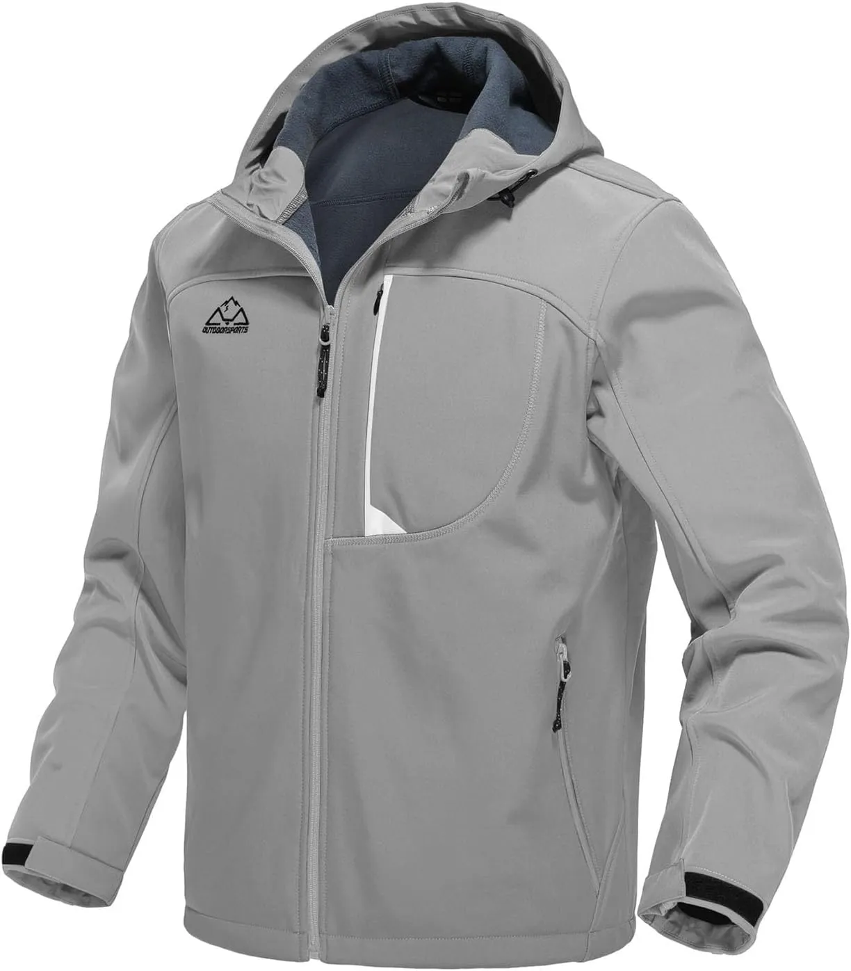 Rdruko Men's Soft Shell Jacket Fleece Lined Waterproof Lightweight Hiking Hooded Winter Jacket