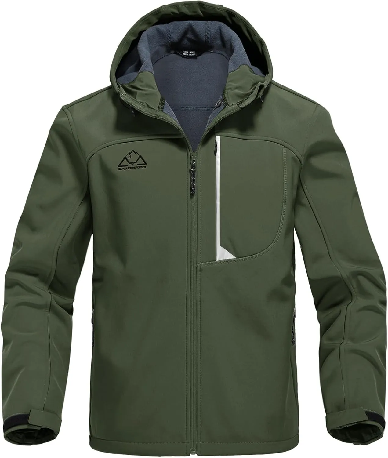 Rdruko Men's Soft Shell Jacket Fleece Lined Waterproof Lightweight Hiking Hooded Winter Jacket