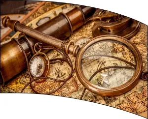 Ready To Ship Digital Flag - Vintage Compass