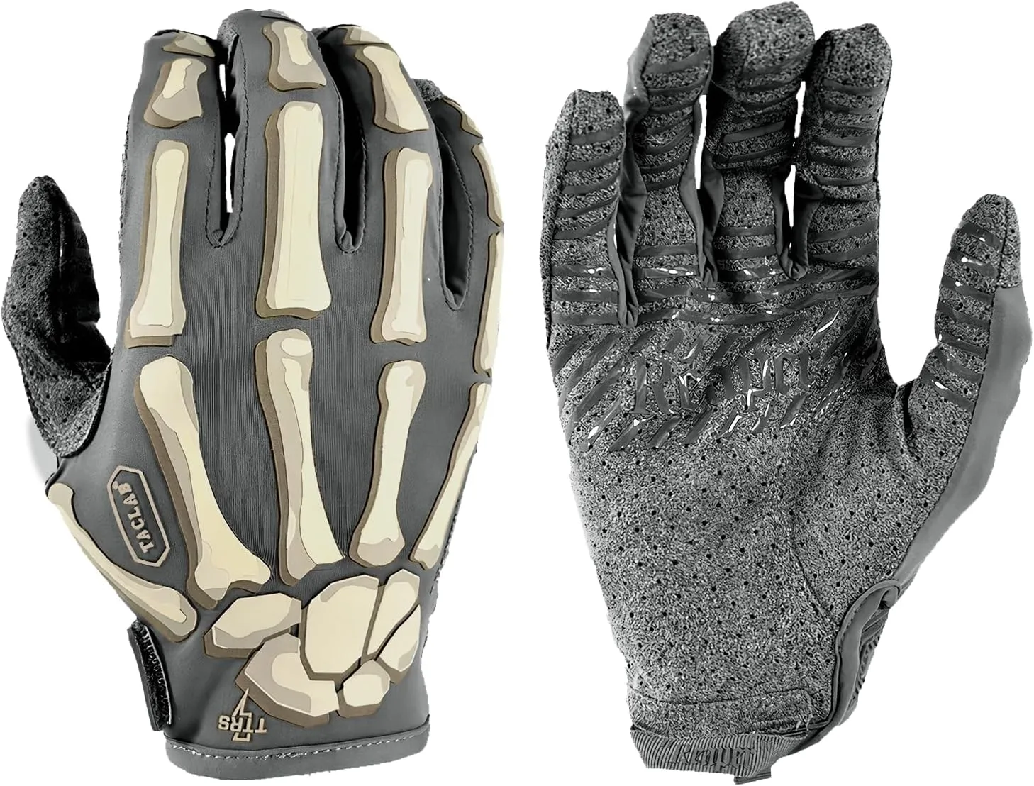 Reaper Ghost Gray Skeleton Gloves - Thin and Lightweight for Airsoft, Paintball, Cycling, Motorcycle, Multipurpose