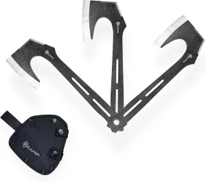 Reapr CHUK 3-Piece Throwing Axe Set – 11" Full-Tang Tactical Tomahawks with Dual-Edge Blades, Stonewashed Finish, Nylon Sheath with MOLLE – Outdoor Recreation, Camping, Target Practice, Gifting