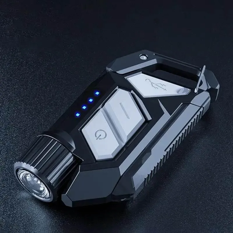 Rechargeable LED Keyring Light - Compact Camping Flashlight