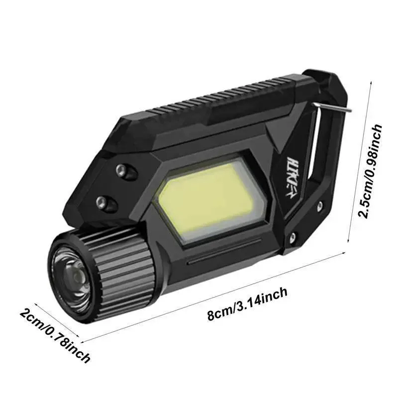 Rechargeable LED Keyring Light - Compact Camping Flashlight