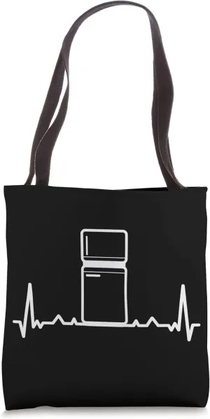 Refrigerator Heartbeat Outfit Freezer And Fridge Lover Tote Bag