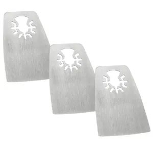 Replacement 3 Pack 52mm Flat Cut Stainless Steel Scraper Fits for Fein Multimaster Dremel Bosch Craftsman Ridgid Oscillating Tools for Versa Tool AB3N-D