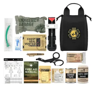 RHINO RESCUE Tactical Trauma Kit – Emergency First Aid IFAK for Outdoor & Combat Use