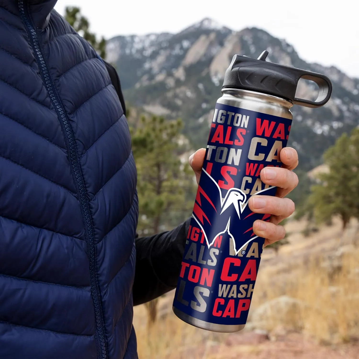 Rico Industries NHL Hockey Stainless Steel Tumbler with Lid - Great For Coffee, Tea, Water or Cocktails