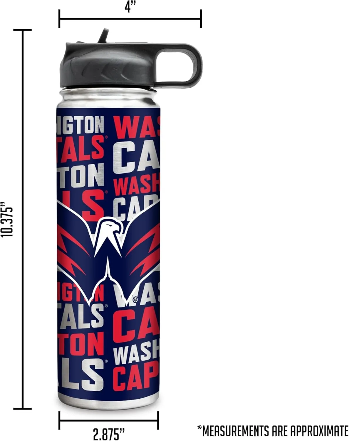 Rico Industries NHL Hockey Stainless Steel Tumbler with Lid - Great For Coffee, Tea, Water or Cocktails