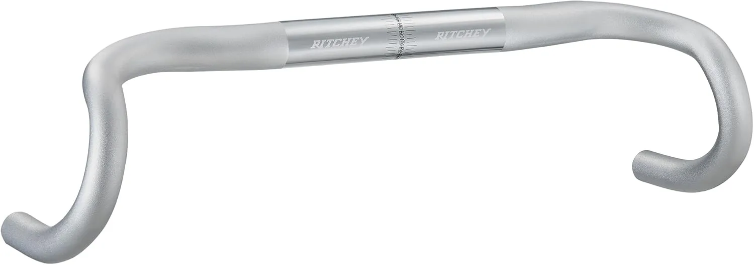 Ritchey Classic Butano Handlebar, Double-Butted 6061 Alloy, High-Polish Silver, 38-44cm, Compact Bend (42CM)