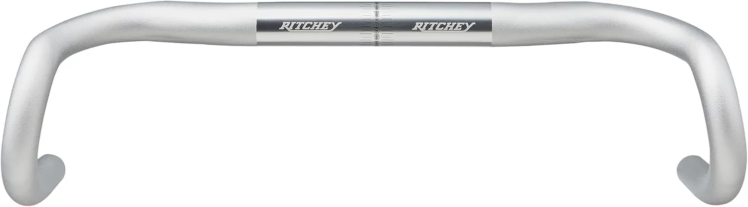 Ritchey Classic Butano Handlebar, Double-Butted 6061 Alloy, High-Polish Silver, 38-44cm, Compact Bend (42CM)