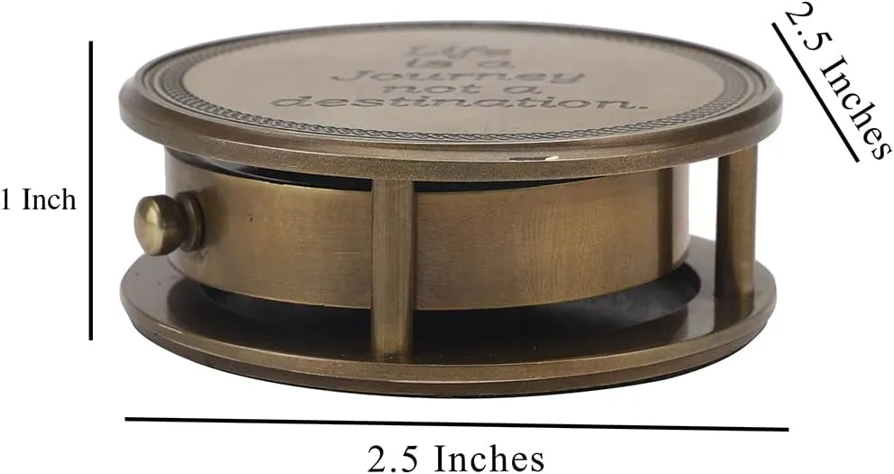 Robert Frost Poem Compass Handmade Gift Antique Brass Pocket Compasses Vintage Brass Compass Nautical Navigational Compass Antique Brass Compass by XIMDECO®