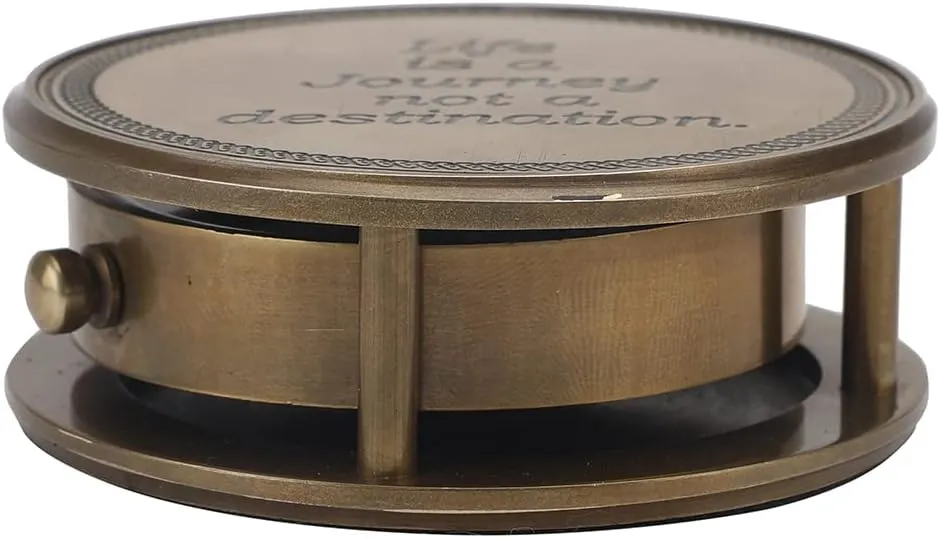Robert Frost Poem Compass Handmade Gift Antique Brass Pocket Compasses Vintage Brass Compass Nautical Navigational Compass Antique Brass Compass by XIMDECO®